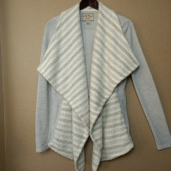 Lucky Brand Waterfall Open Front Textured Cardigan - Picture 3 of 8